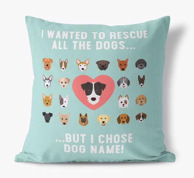Rescue All The Dogs: Personalised {breedFullName} Cushion